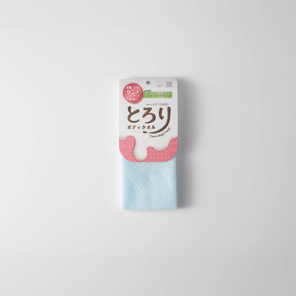 とろりボディタオル ブルー
