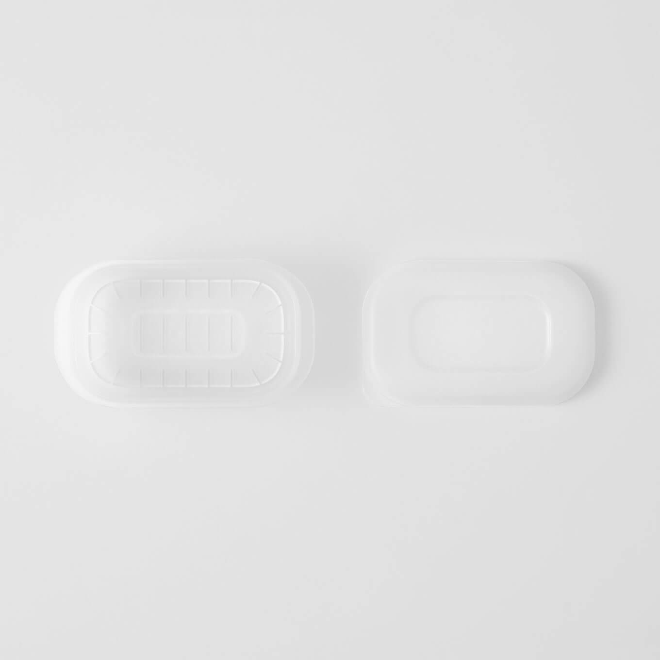 極 冷凍ごはん容器 小(WEB限定色) マットクリア 2個入り