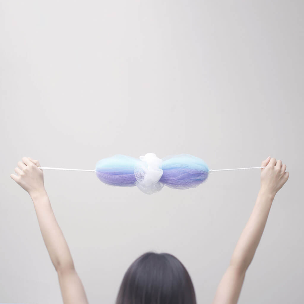 背中も洗えるシャボンボール ミックス ブルー
