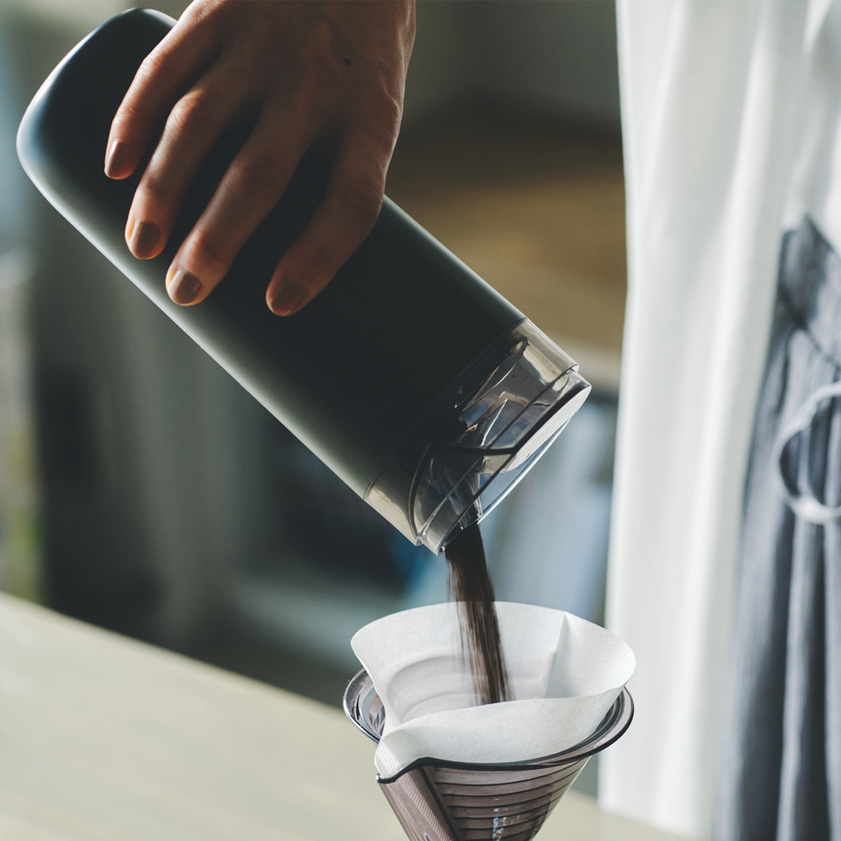 コーヒー計量キャニスター ブラック
