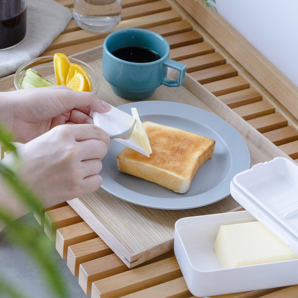 薄く切れるバターケース ホワイト