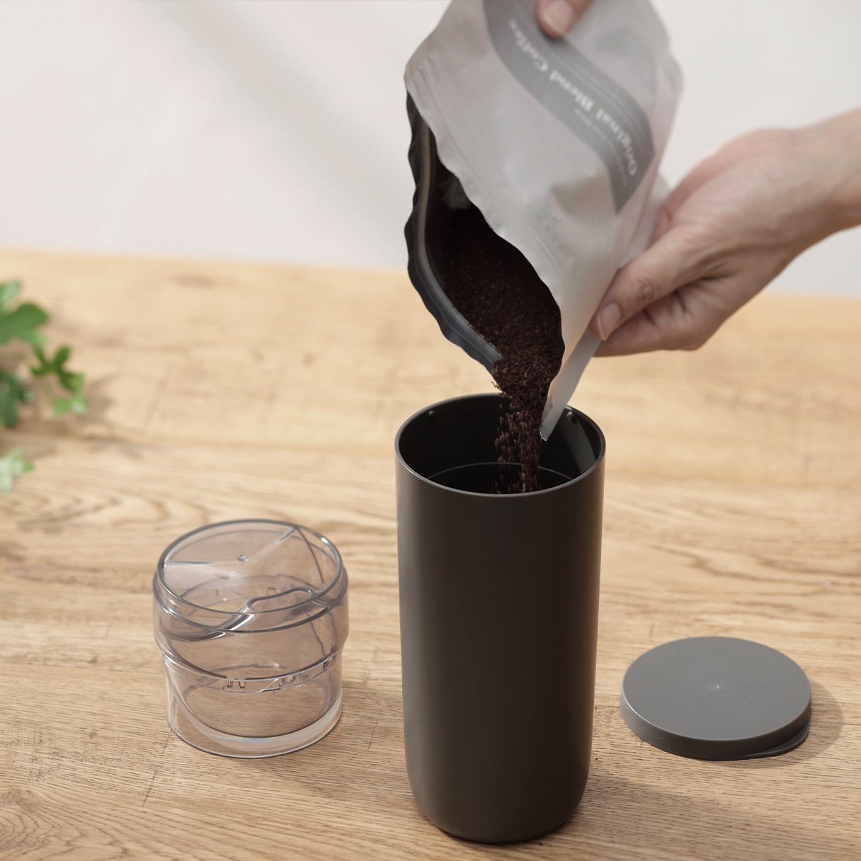 コーヒー計量キャニスター ブラック