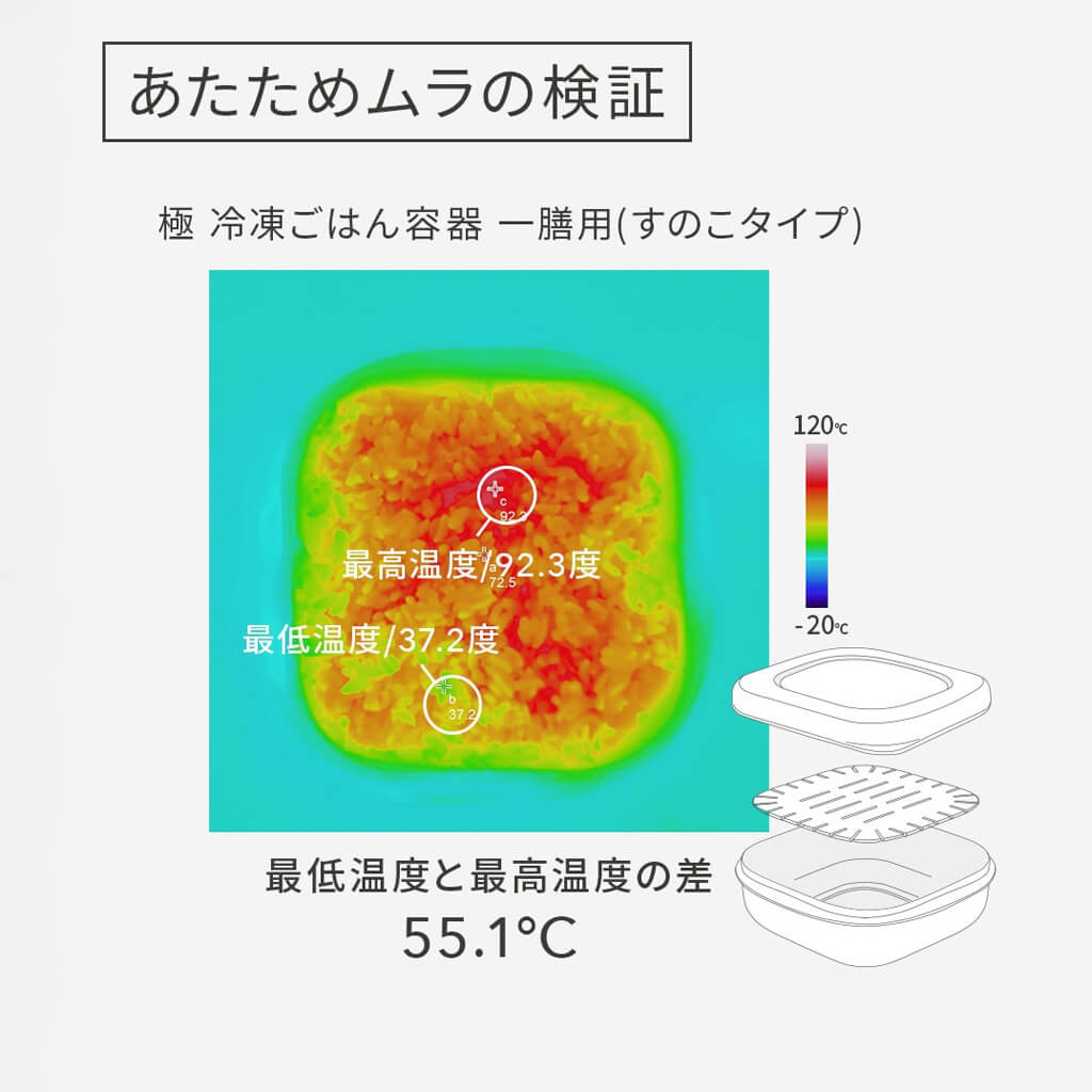 極 冷凍ごはん容器 大(WEB限定色) マットクリア 2個入り