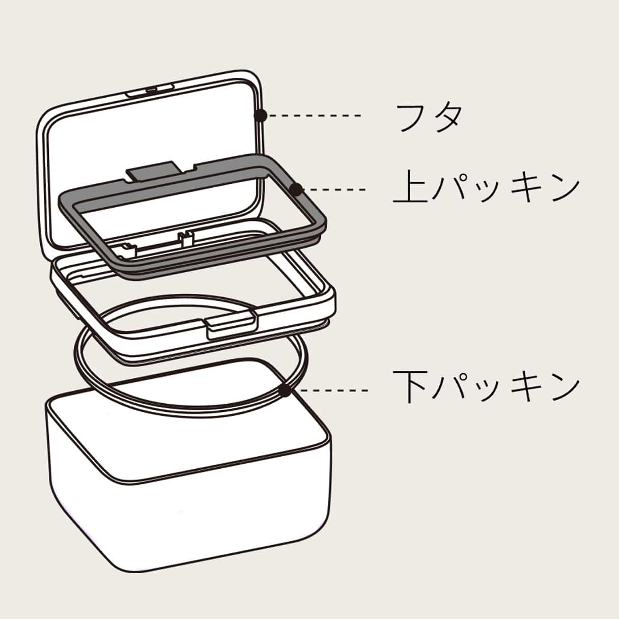 保存容器 ワイドショート ホワイト
