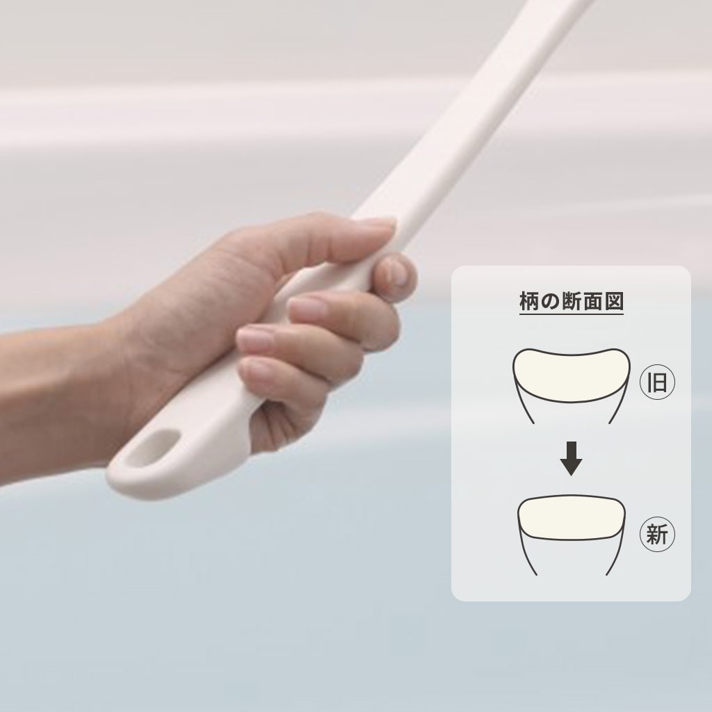 らくに洗えるボディブラシ ホワイト やわらかめ