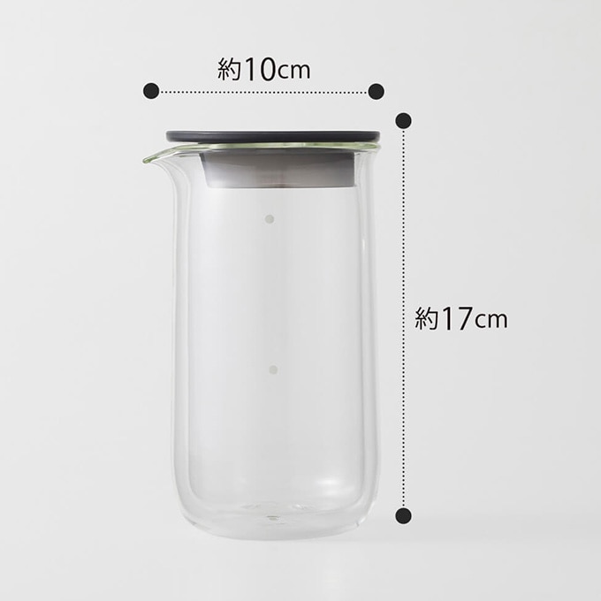 [ギフト]ダブルウォールカラフェ 530mL ブラック