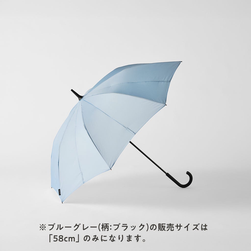 Shupatto アンブレラ ブルーグレー(柄:ブラック) 65cm